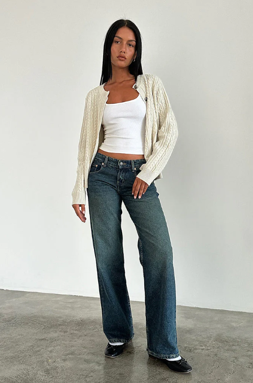 Low-Rise Jeans Met Lage Taille & Stretch