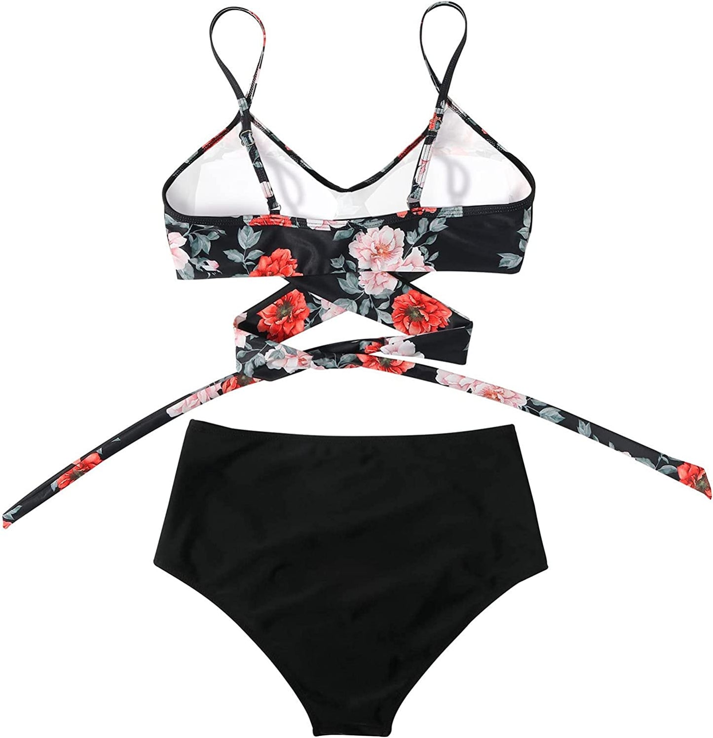 High-waist bikini met gekruiste top voor dames – corrigerende fit, verstelbaar & zomerproof