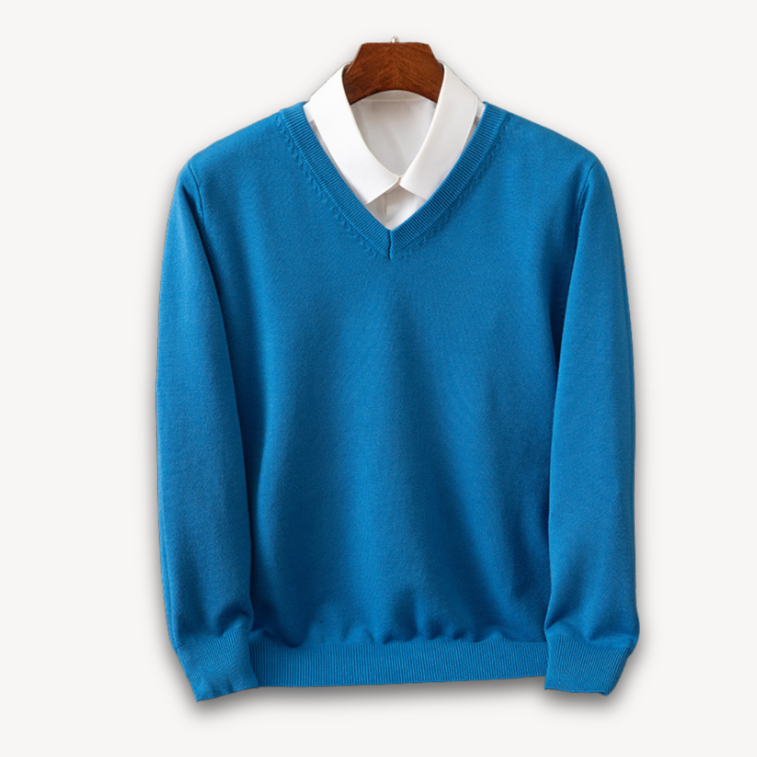 V-Hals Trui Met Cashmere Look