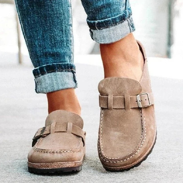 Dames Instapper Met Gesp & Antislipzool – Comfortzool, Slip-On & Voorjaar & Zomer