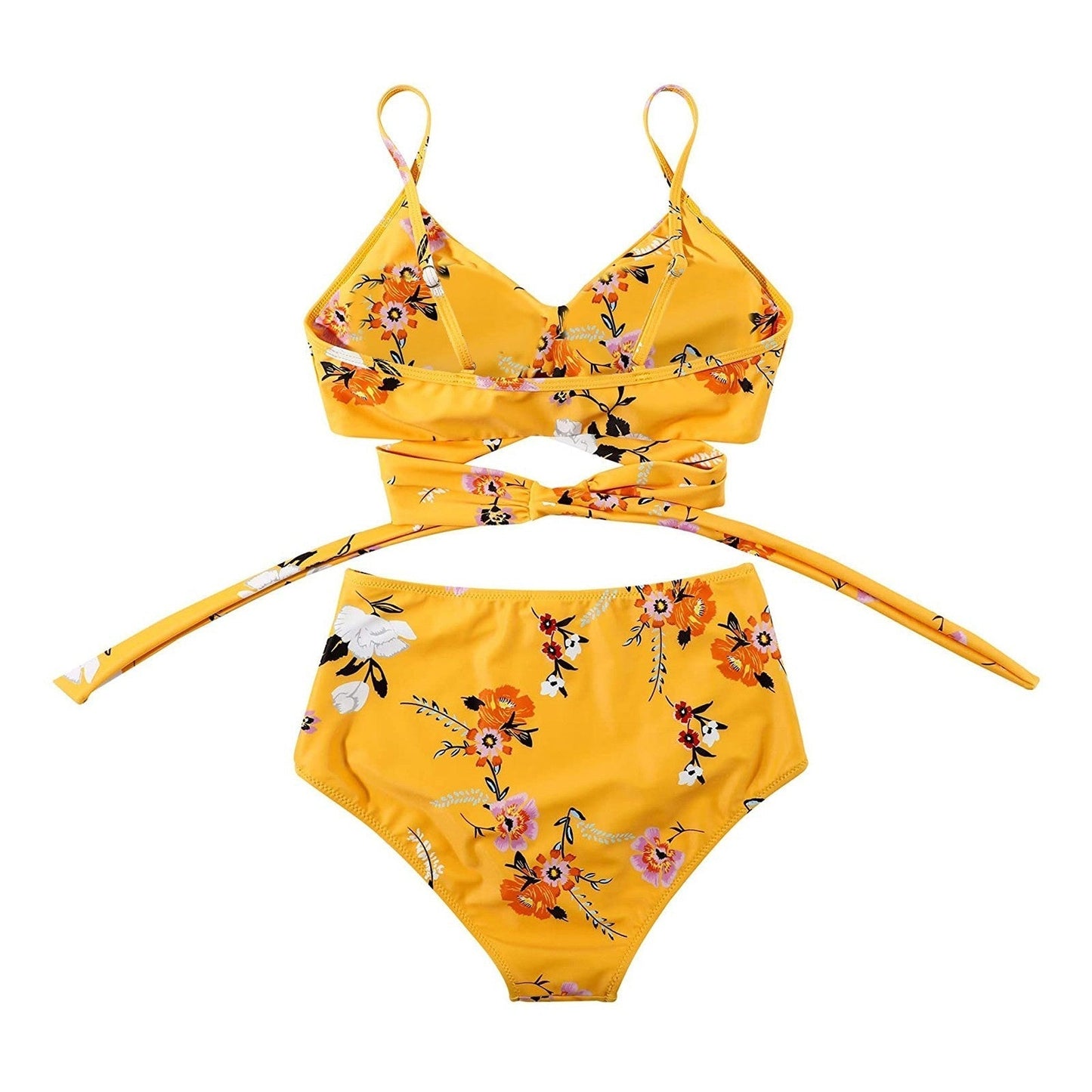 High-waist bikini met gekruiste top voor dames – corrigerende fit, verstelbaar & zomerproof
