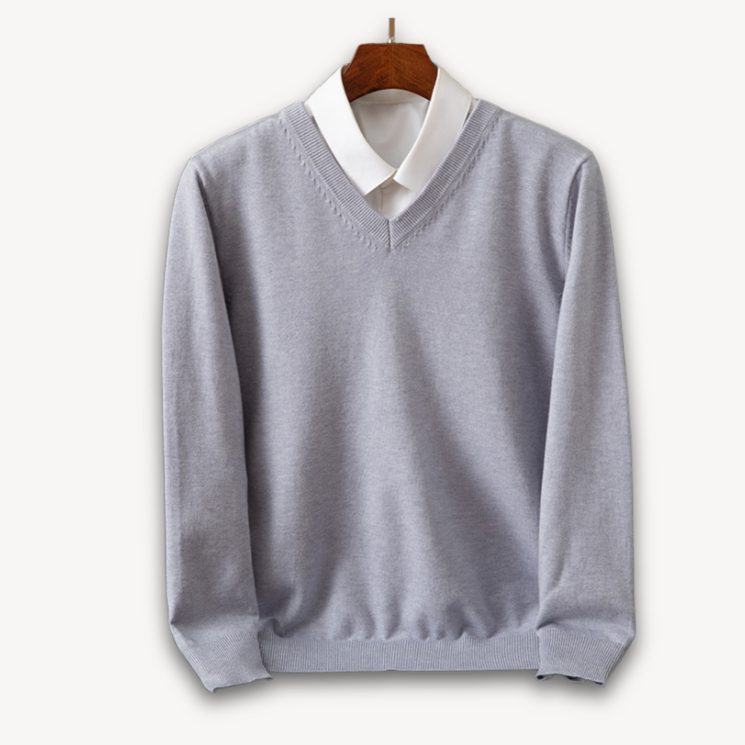 V-Hals Trui Met Cashmere Look