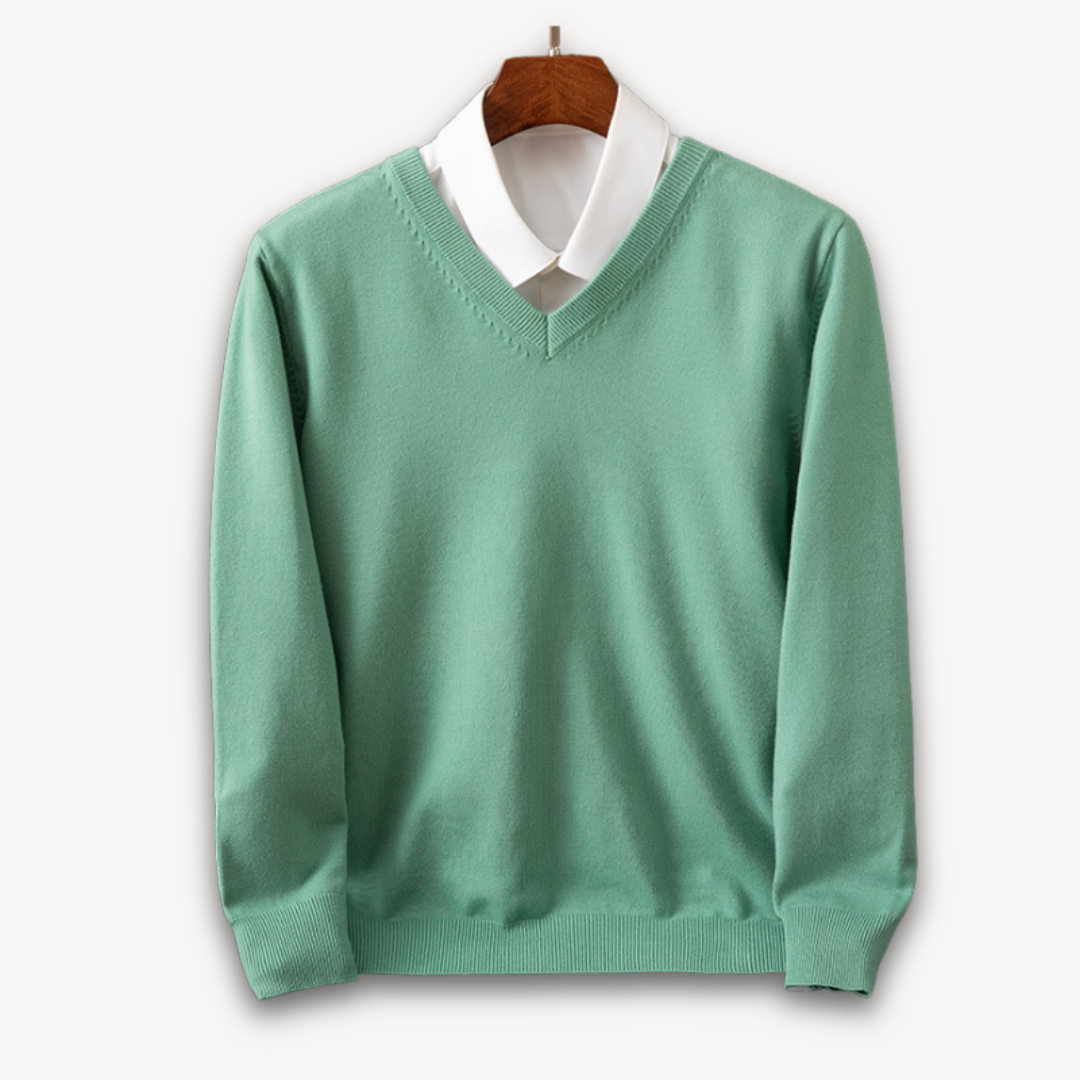 V-Hals Trui Met Cashmere Look