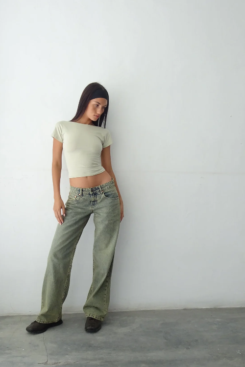 Low-Rise Jeans Met Lage Taille & Stretch