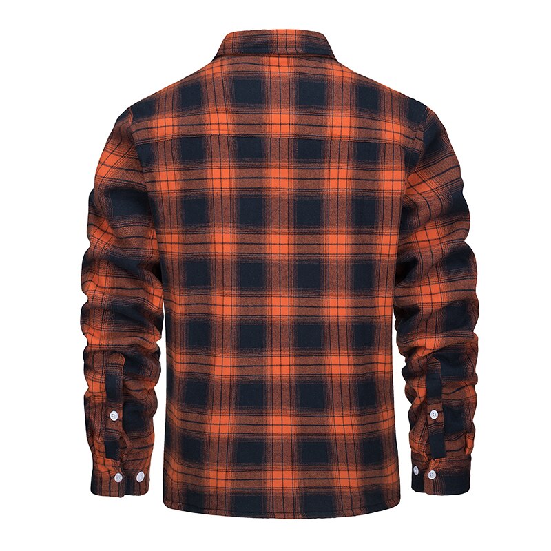 Heren Gevoerd Geruit Overhemdjack Voor Herfst En Winter – Warme Fleece Binnenvoering