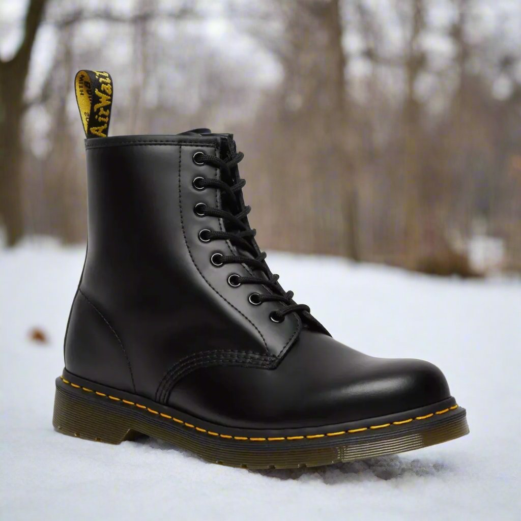 Uniseks Veterboot Met Gladde Finish – Antislipzool, Vetersluiting & Herfst & Winter