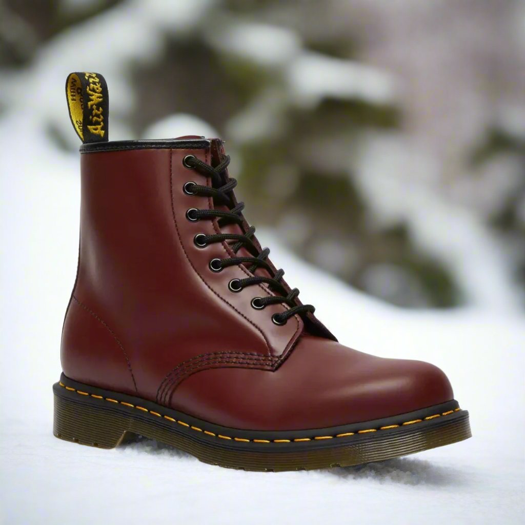 Uniseks Veterboot Met Gladde Finish – Antislipzool, Vetersluiting & Herfst & Winter