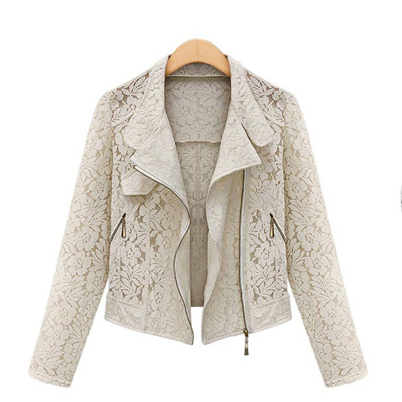 Lace Bikerjack Met Ritssluiting – Korte Damesjas Voor Lente & Herfst Met Verfijnd Kant En Stoere Details