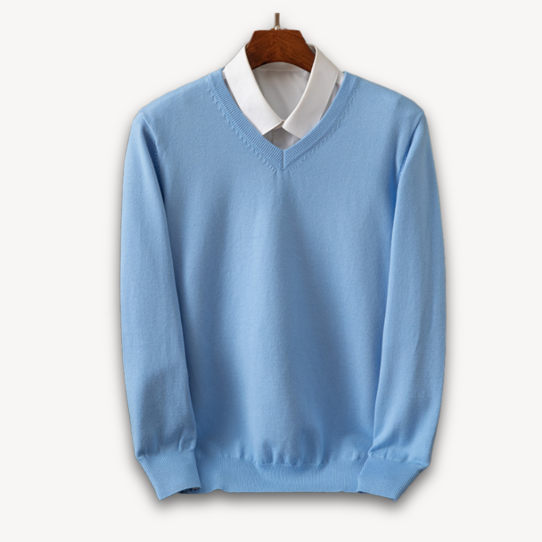 V-Hals Trui Met Cashmere Look