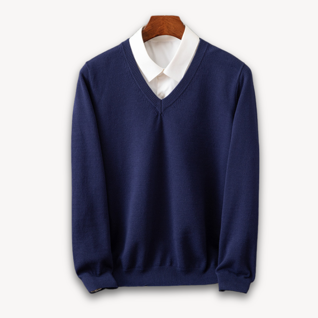 V-Hals Trui Met Cashmere Look