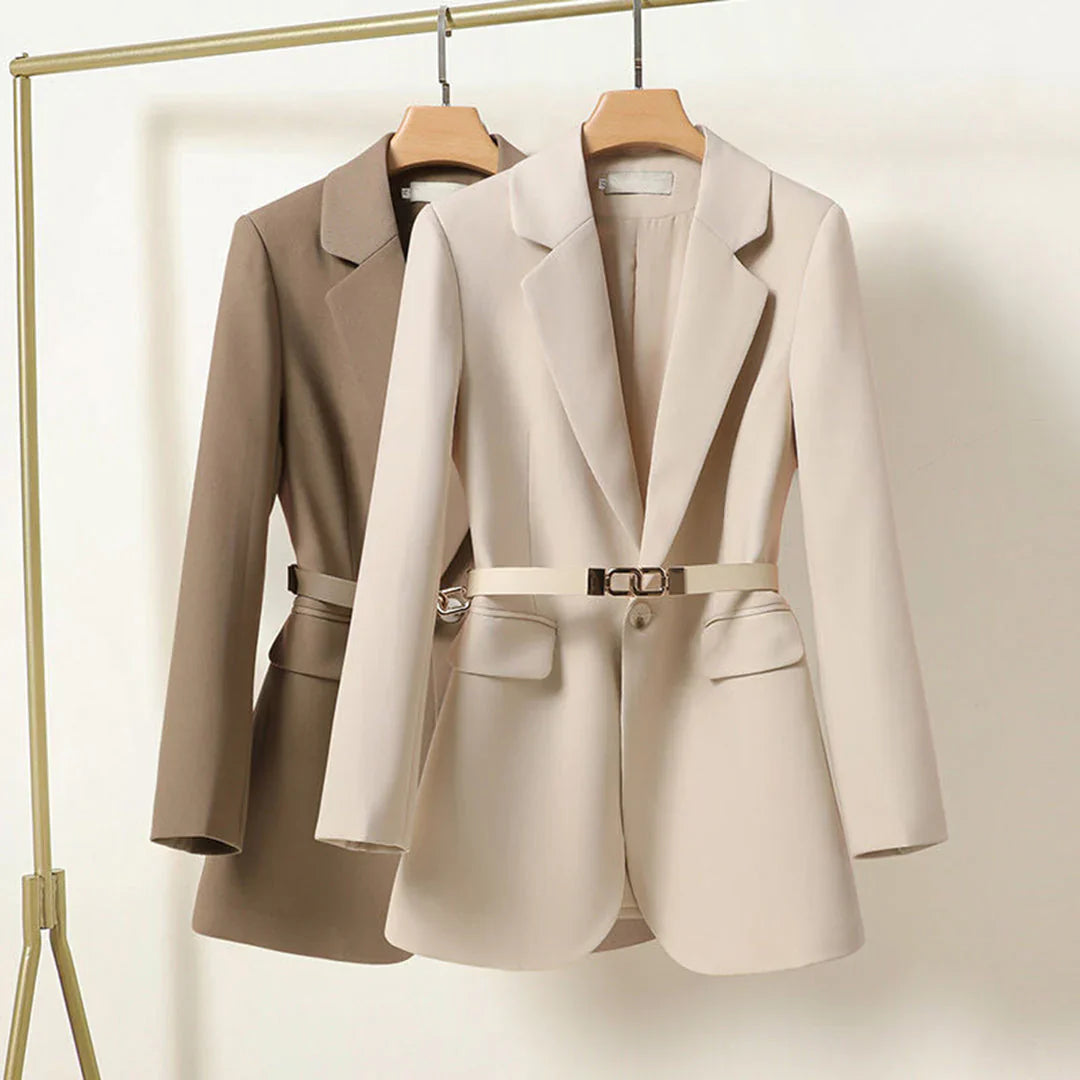 Dames blazer met ceintuur