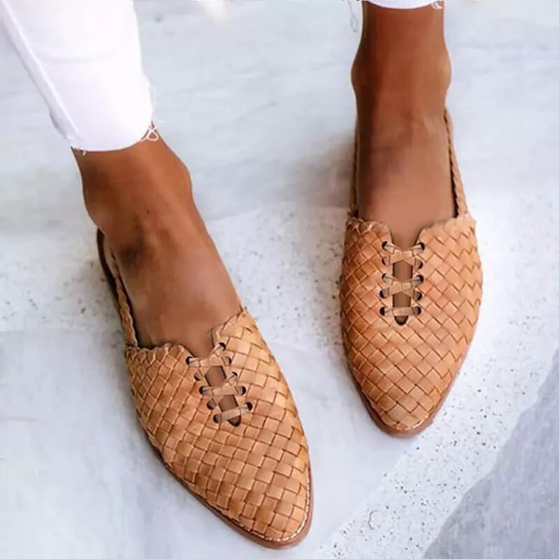 Dames Instapper Gevlochten Look – Ademend, Slip-On Gemak Voor Voorjaar & Zomer
