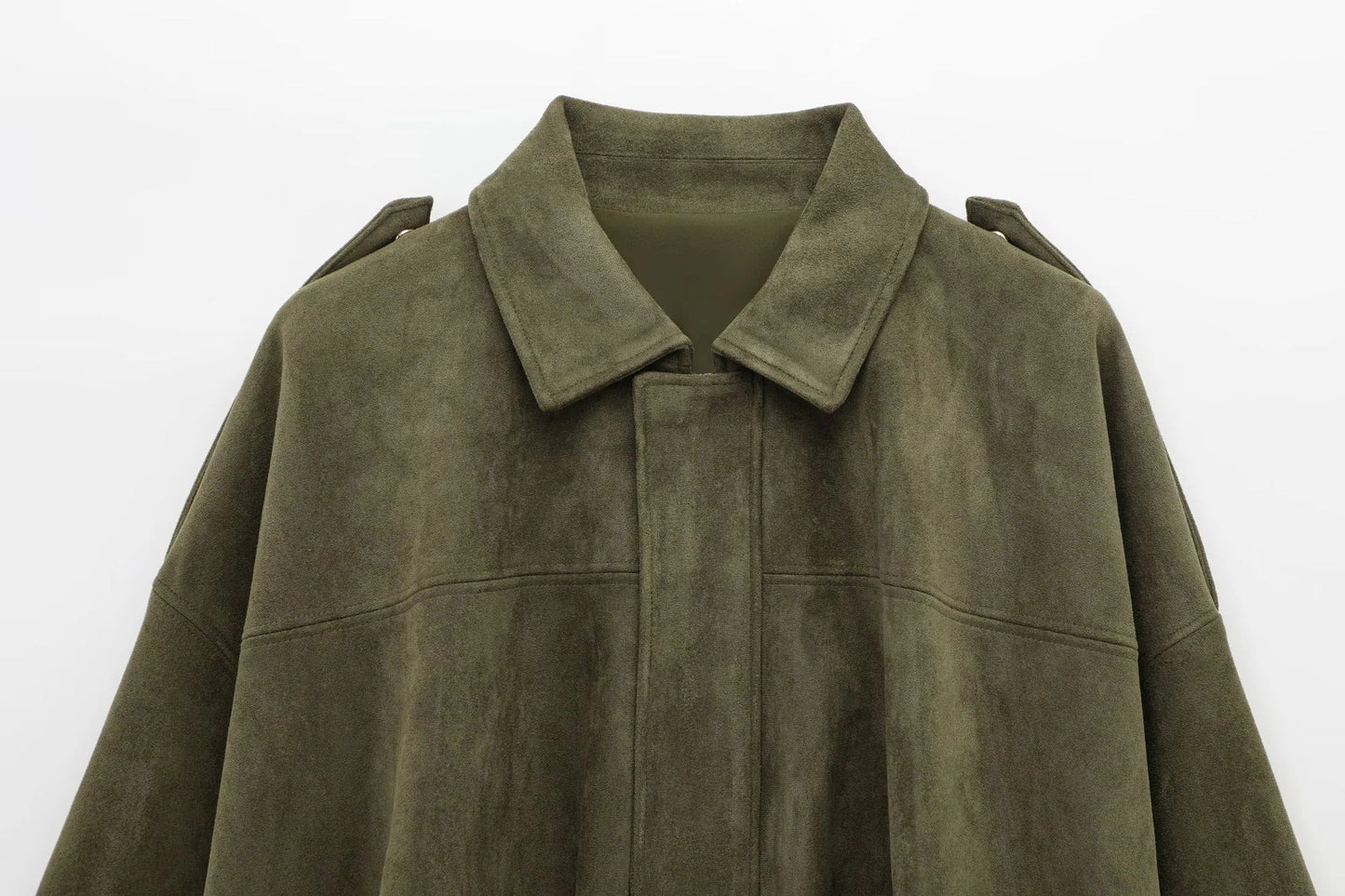 Dames Oversized Suède Jas