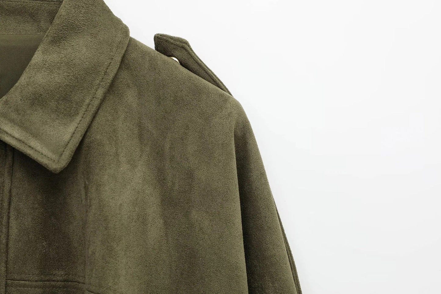 Dames Oversized Suède Jas