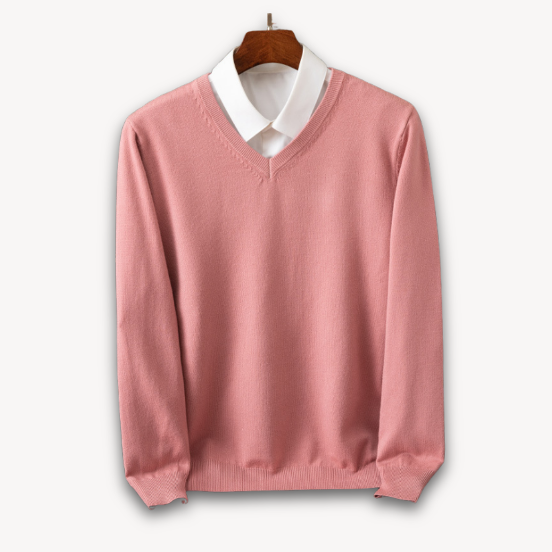 V-Hals Trui Met Cashmere Look