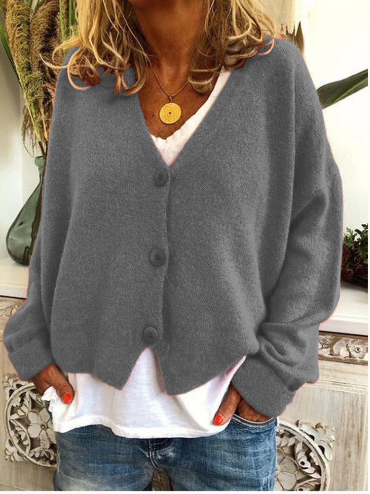 Dames Cardigan Met Knoopsluiting