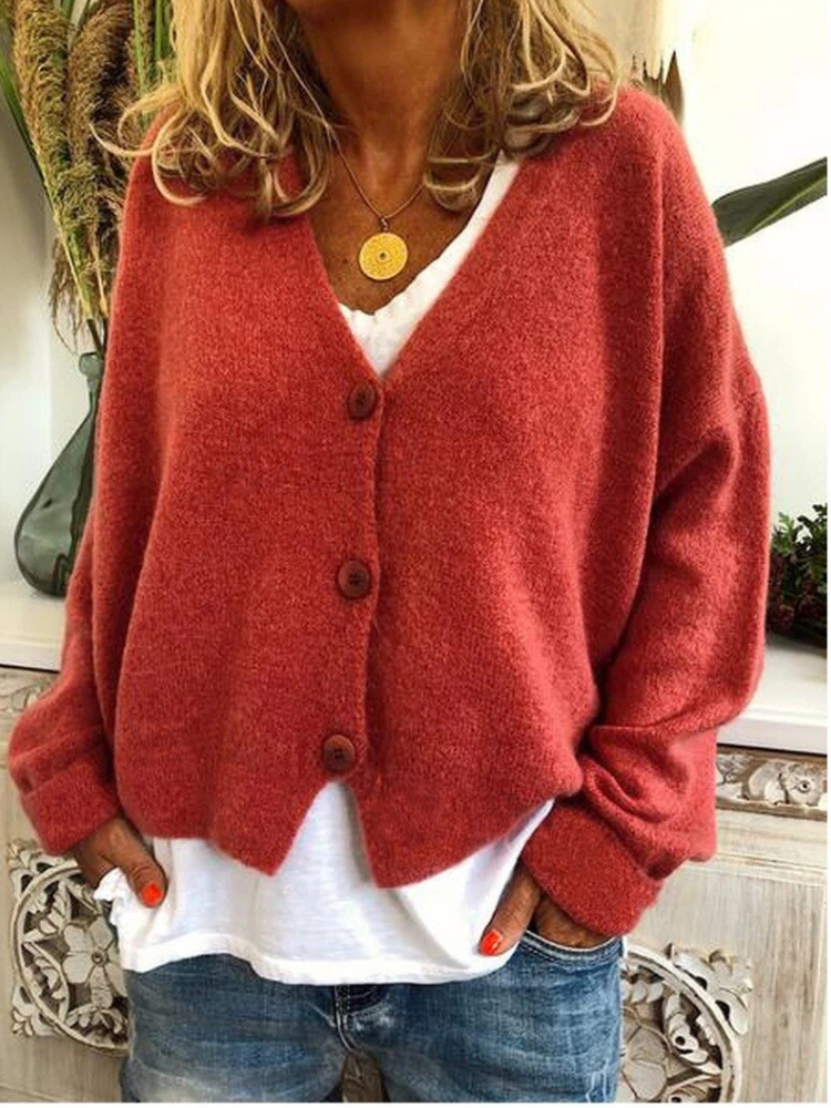 Dames Cardigan Met Knoopsluiting