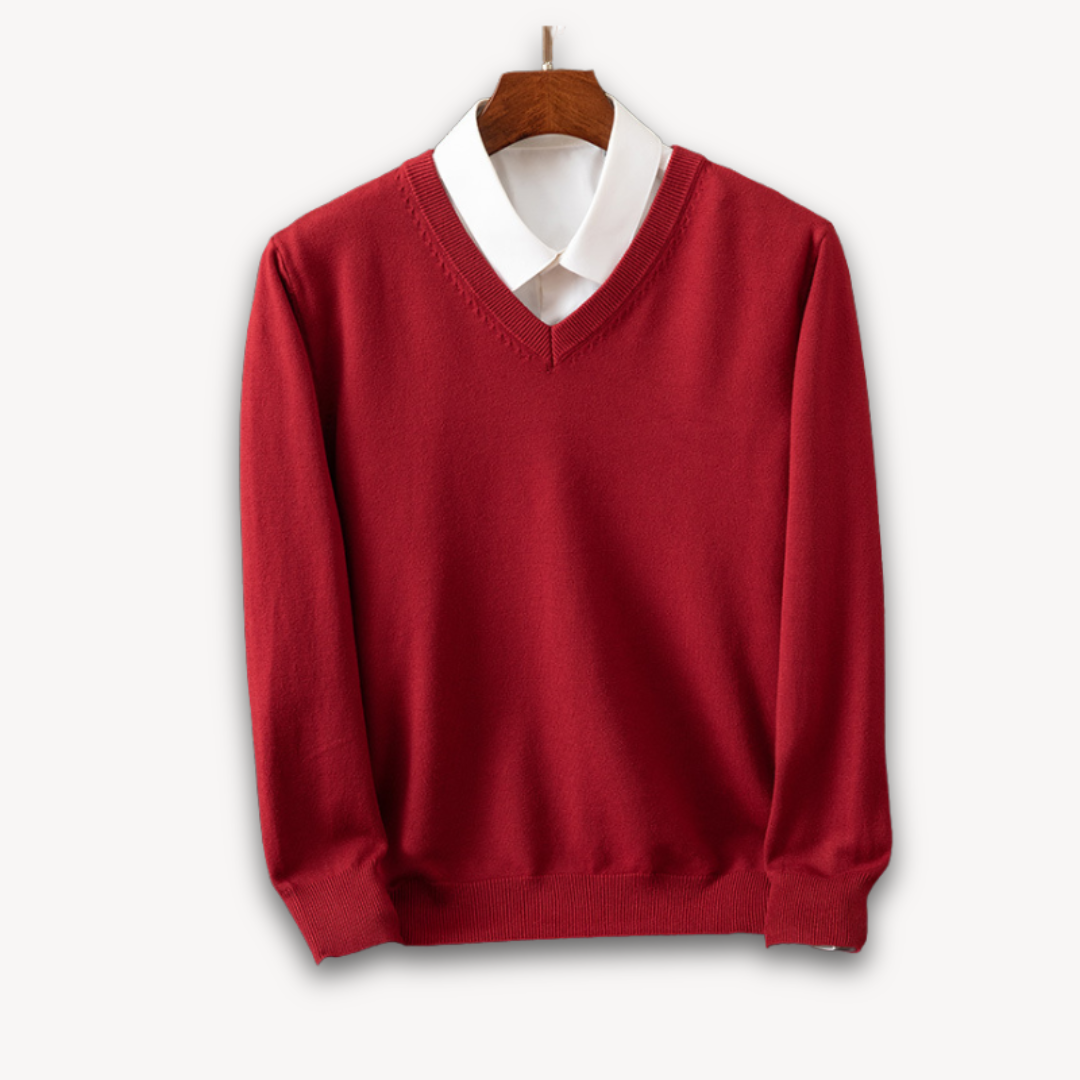 V-Hals Trui Met Cashmere Look