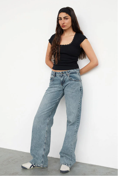 Low-Rise Jeans Met Lage Taille & Stretch
