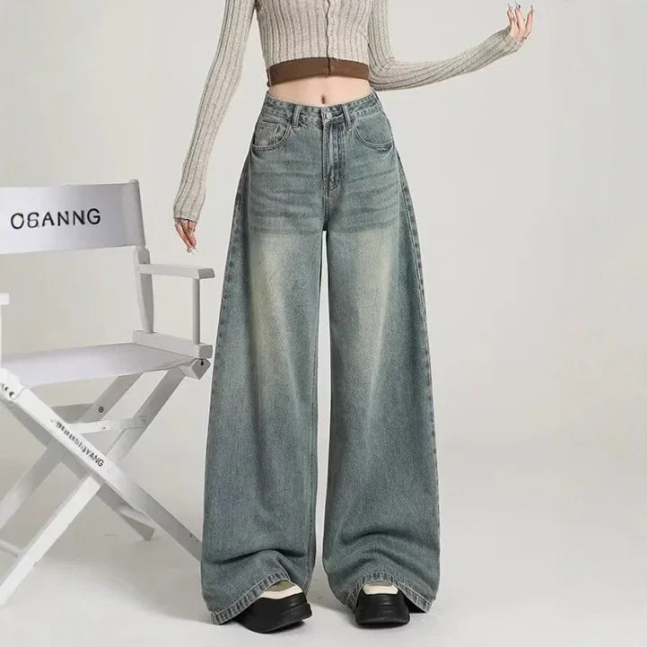 Blauwe Wide Leg Jeans