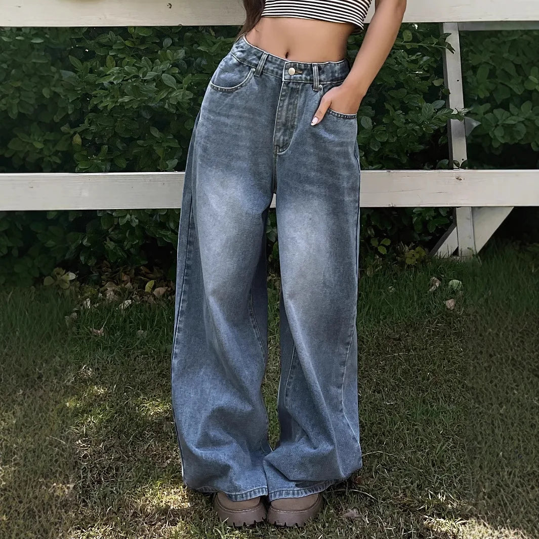 High Waist Wide Leg Jeans Dames