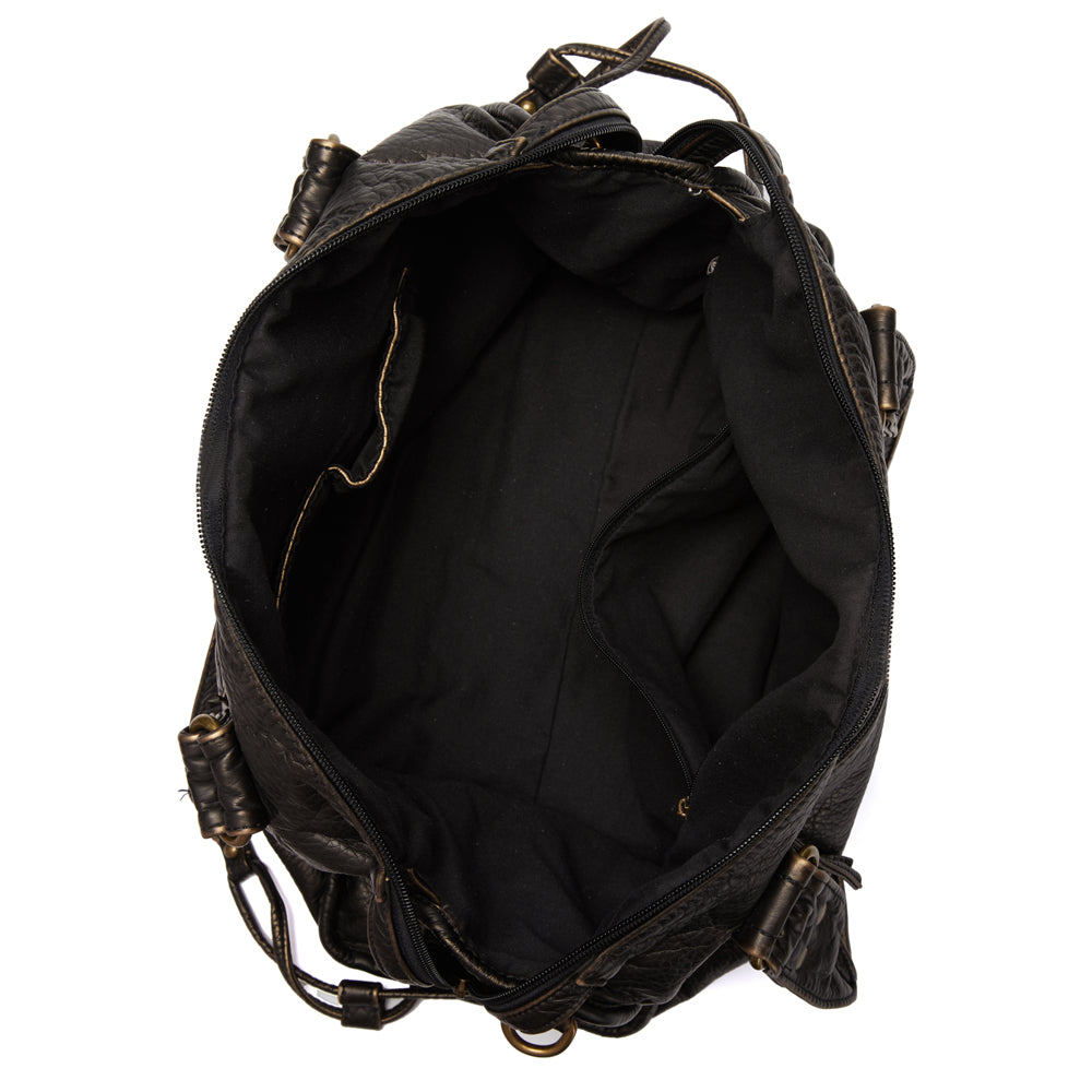 Grote Zwarte Vintage Handtas