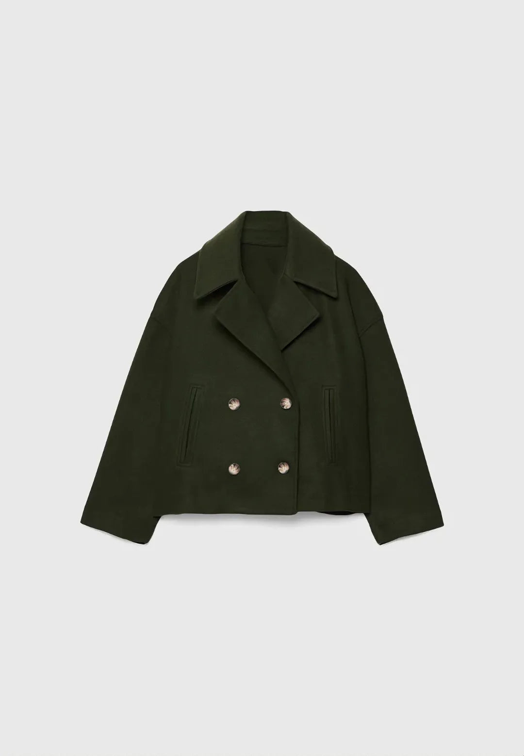 Cropped Trenchcoat Met Tijdloze Look