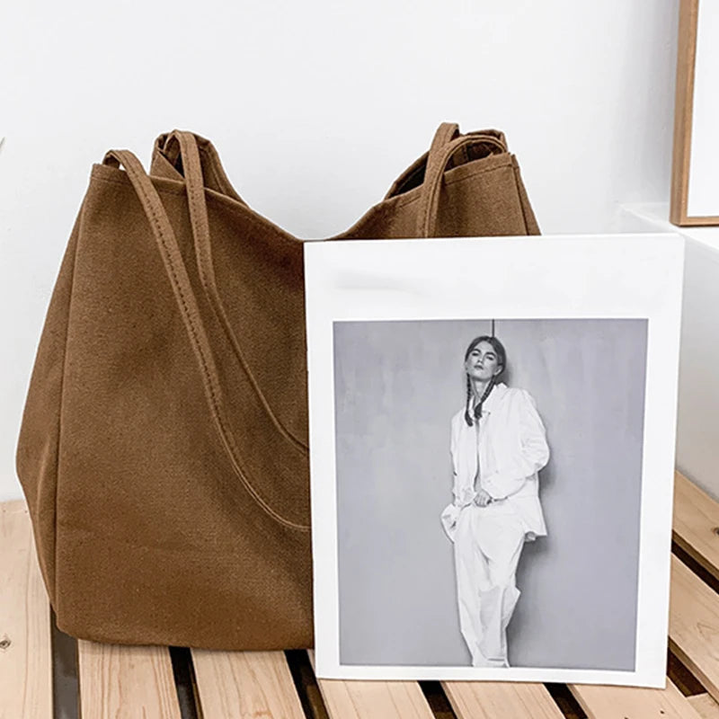 Canvas Shopper Schoudertas Dames
