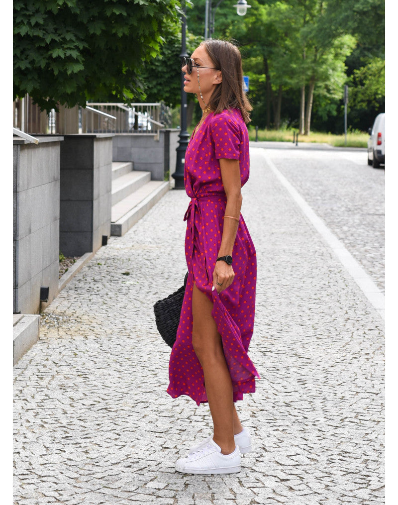 Dames Wikkeljurk Met Bloemenprint En Ceintuur – Lente, Zomer En Citywear