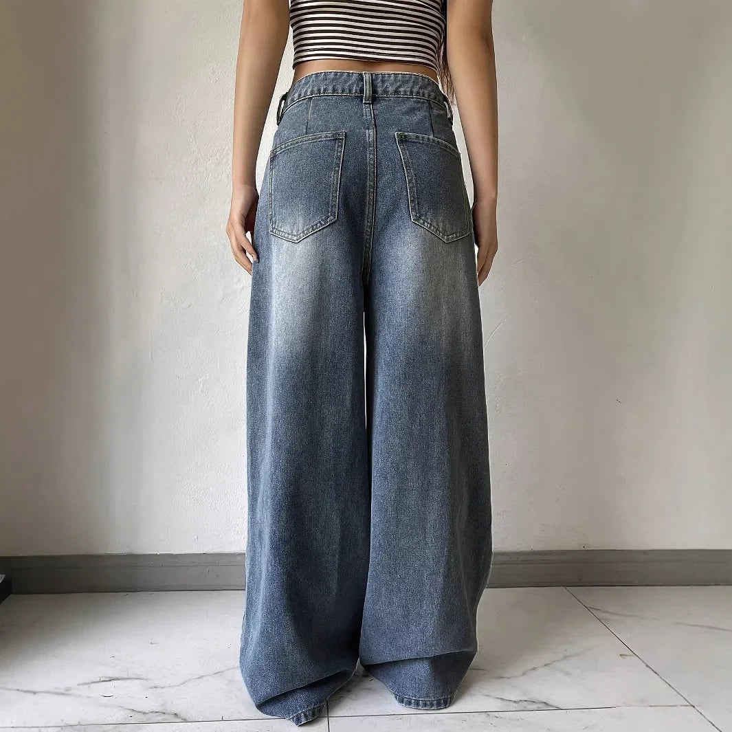 High Waist Wide Leg Jeans Dames