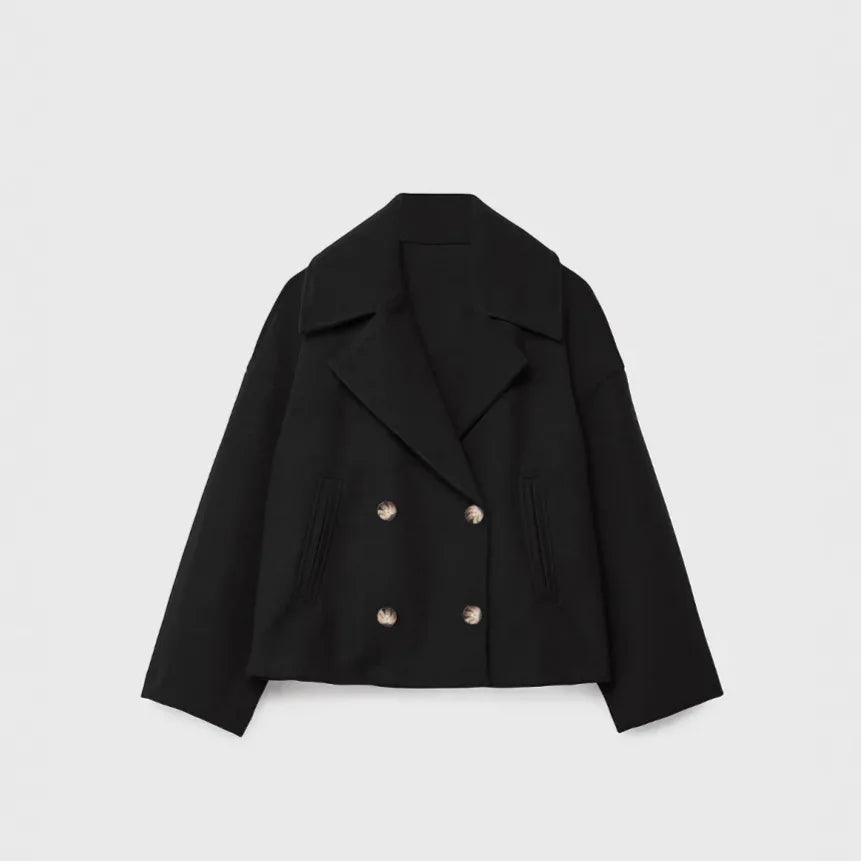 Cropped Trenchcoat Met Tijdloze Look