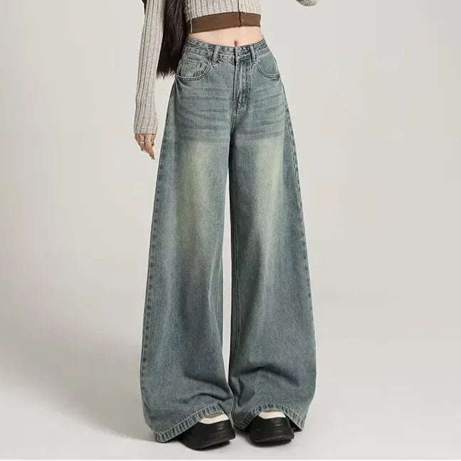 Blauwe Wide Leg Jeans