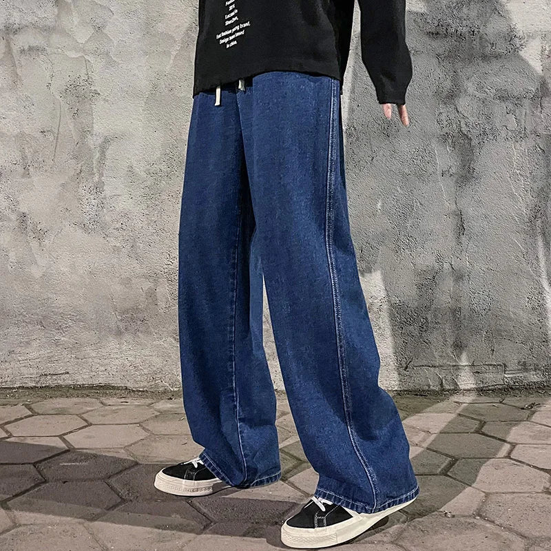 Heren High Waist Wide Leg Jeans