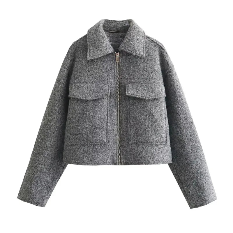 Tweed Cropped Tussenjas Dames