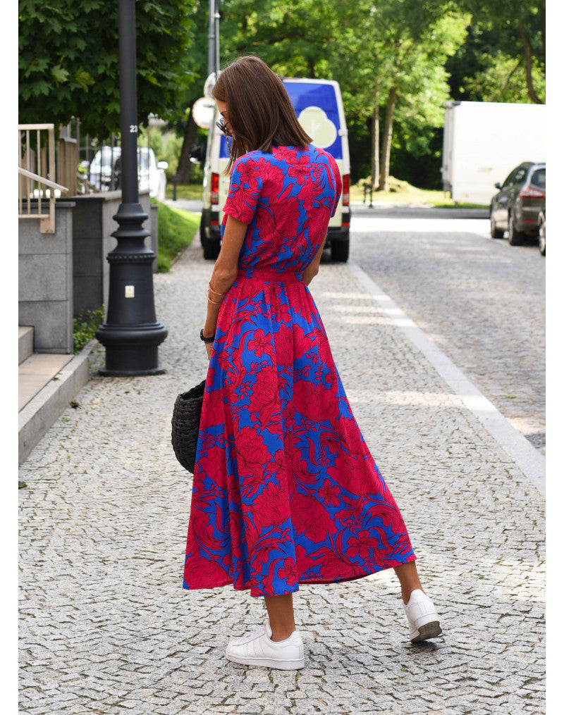 Dames Wikkeljurk Met Bloemenprint En Ceintuur – Lente, Zomer En Citywear