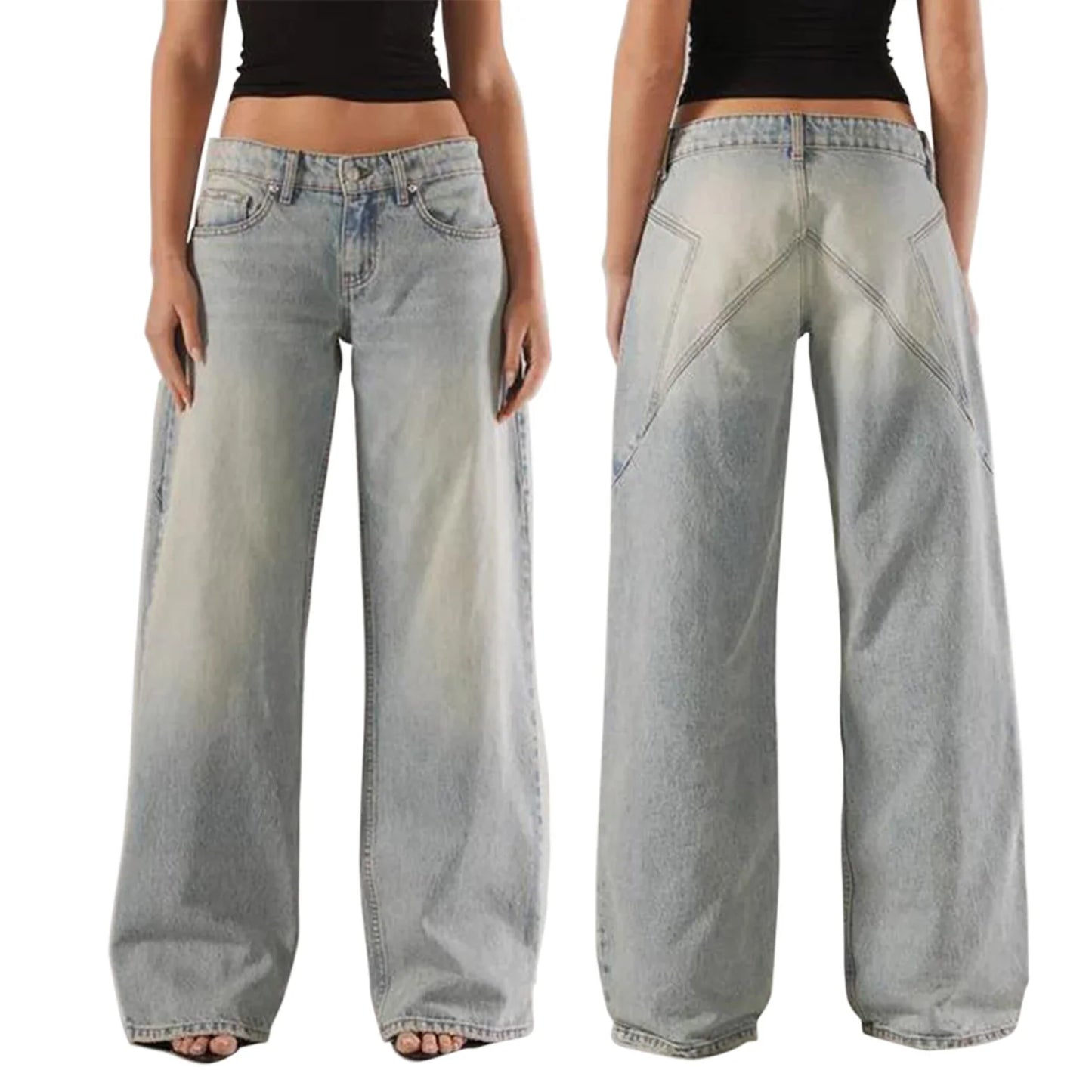 Wide Leg Baggy Jeans Dames