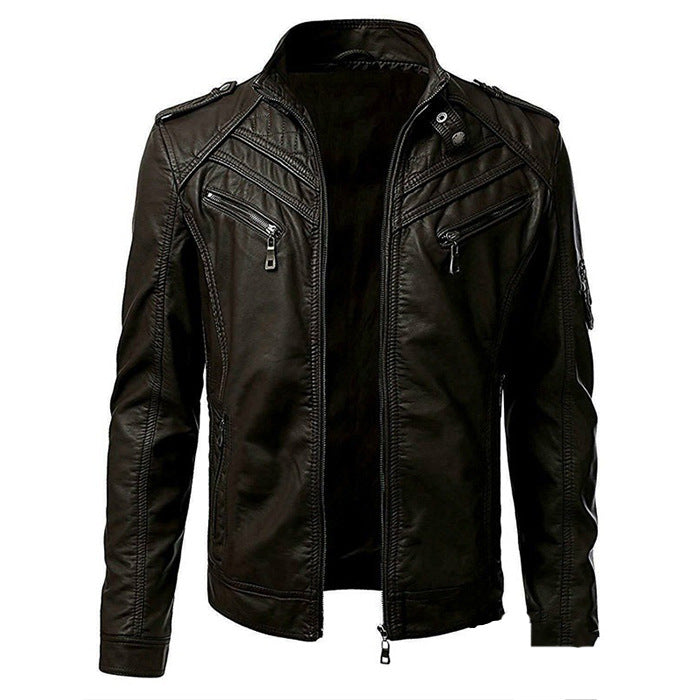 Bikerjack Voor Heren Met Ritsdetails – Stoere Leerlook Voor Elke Dag Met Karakter
