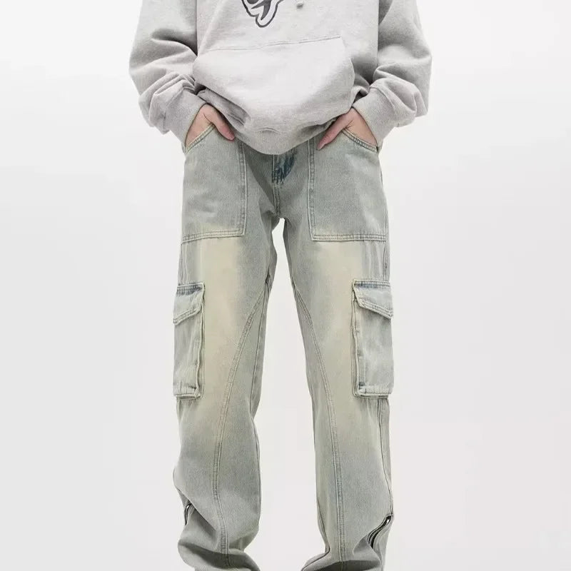 Heren Cargo Jeans Loose Fit
