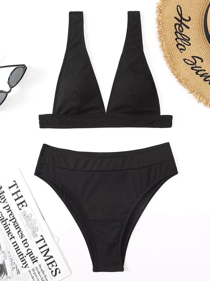 Bikini voor dames – high waist met stevige ondersteuning & zachte stretch – zomer, strand & vakantie
