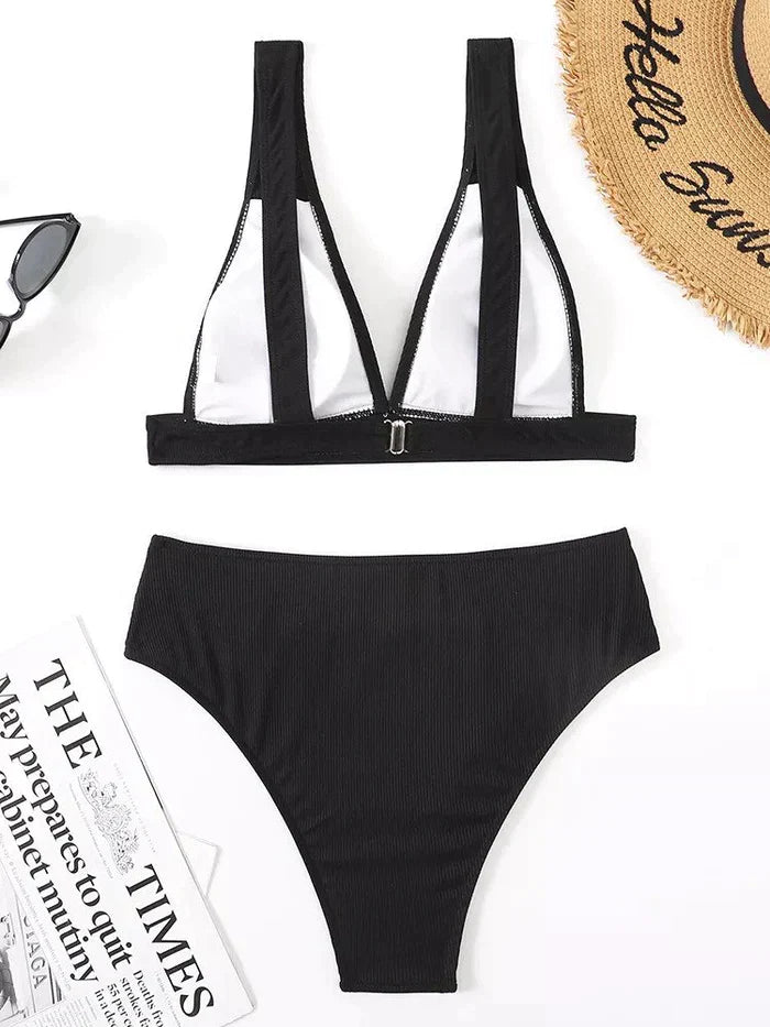 Bikini voor dames – high waist met stevige ondersteuning & zachte stretch – zomer, strand & vakantie