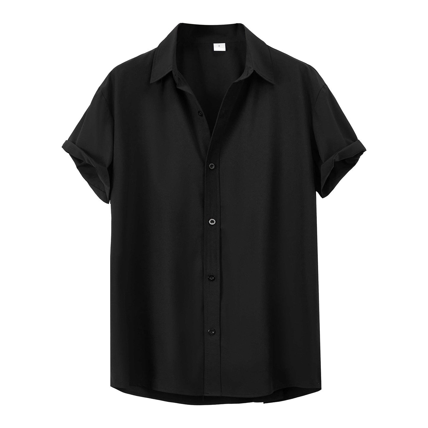 Herenoverhemd Met Korte Mouwen – Contrasterende Stiksels, Ademend & Casual Chic Voor Voorjaar & Zomer
