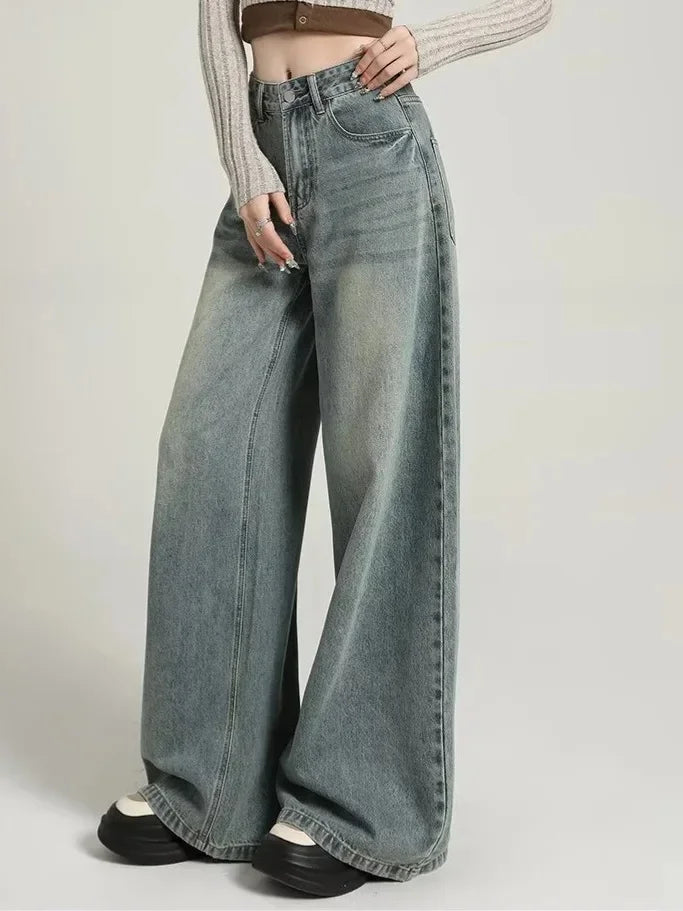 Blauwe Wide Leg Jeans