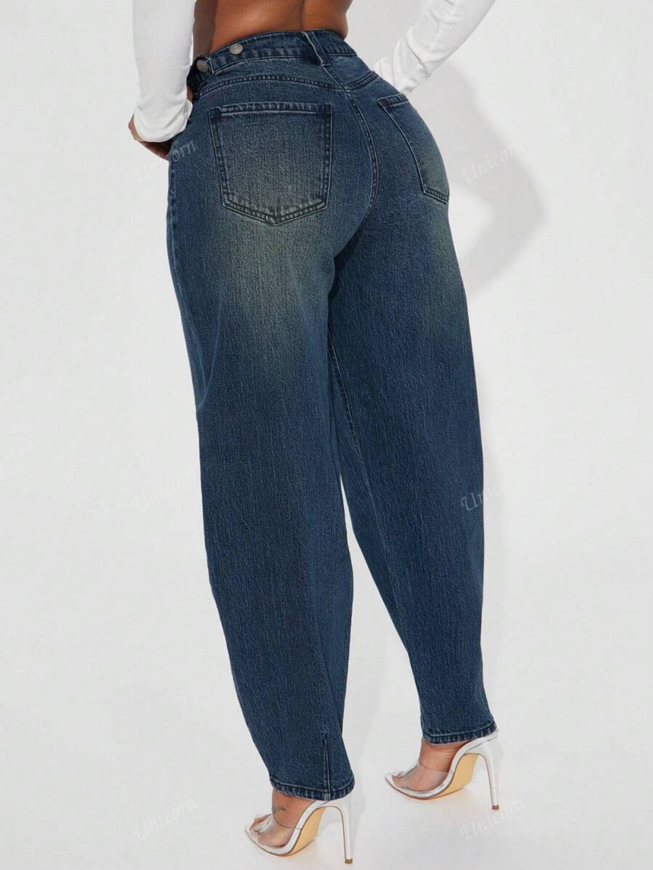 Tapered Fit Jeans Blauw