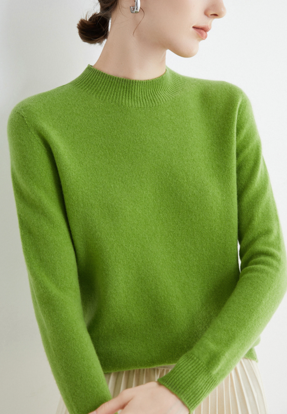 Luxe Wollen Trui Met Mockneck – Minimalistische Perfectie Met Maximale Impact