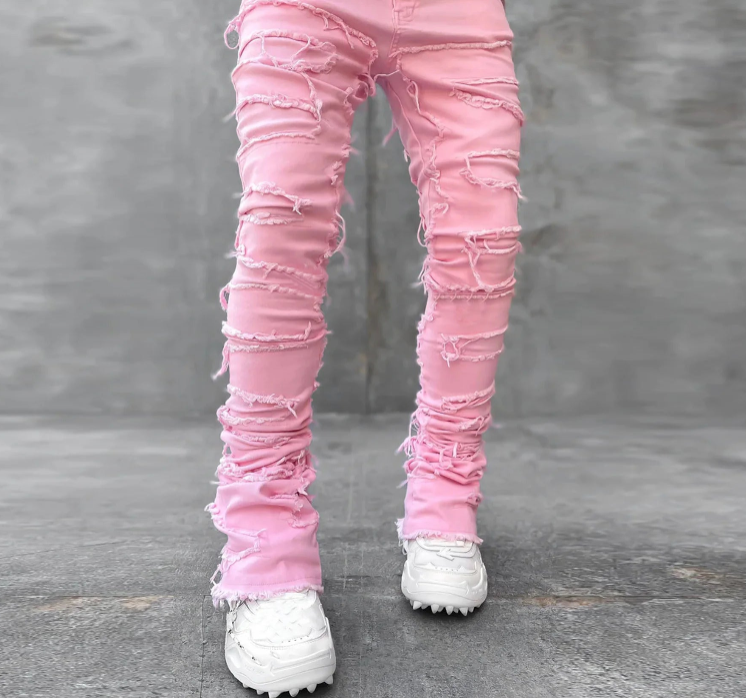 Ripped Stacked Jeans Heren