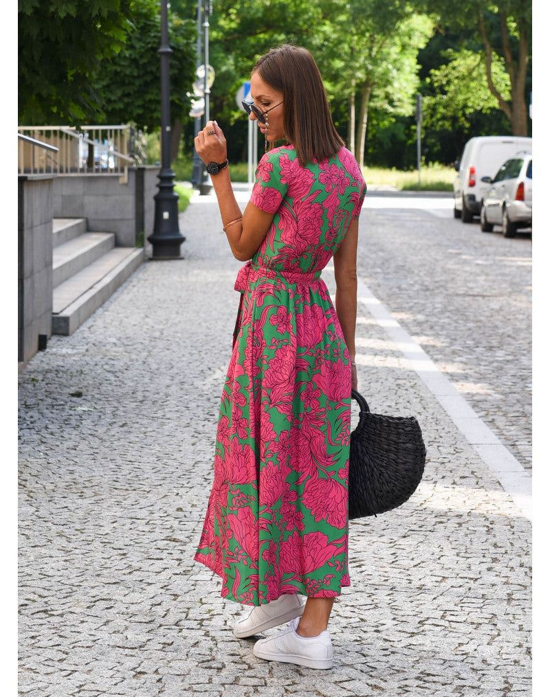 Dames Wikkeljurk Met Bloemenprint En Ceintuur – Lente, Zomer En Citywear