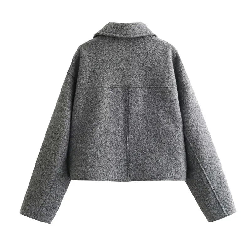 Tweed Cropped Tussenjas Dames