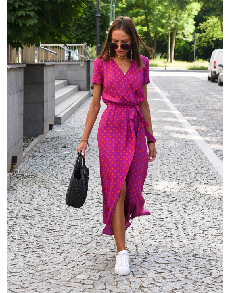 Dames Wikkeljurk Met Bloemenprint En Ceintuur – Lente, Zomer En Citywear