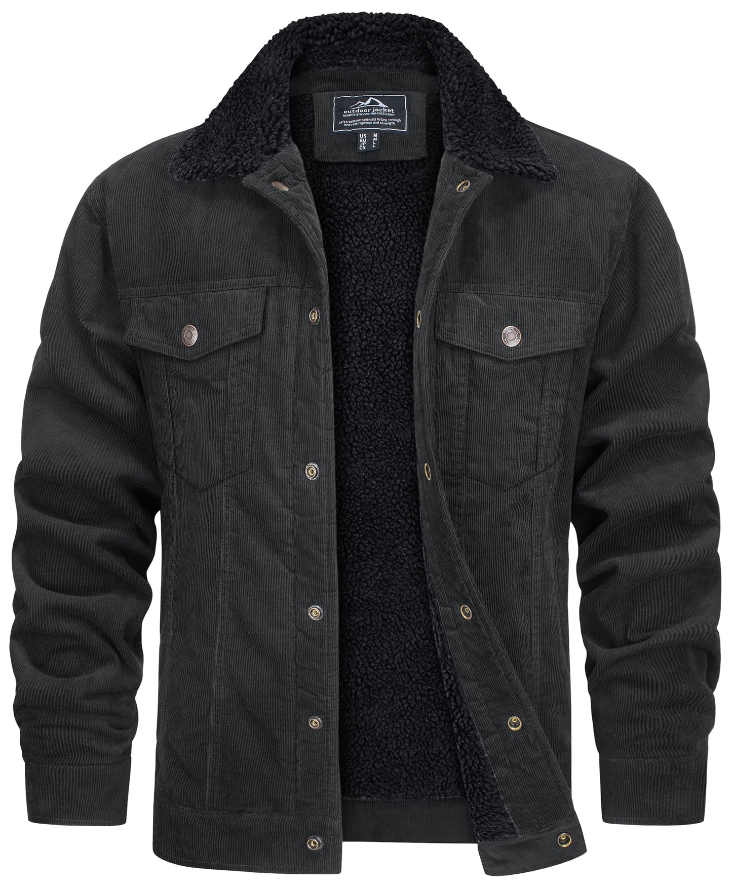 Weerbestendige Heren Jas Met Corduroy Look En Warme Teddy Voering
