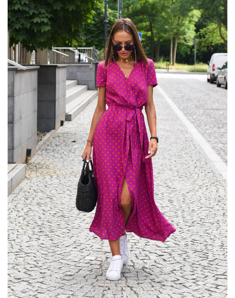 Dames Wikkeljurk Met Bloemenprint En Ceintuur – Lente, Zomer En Citywear